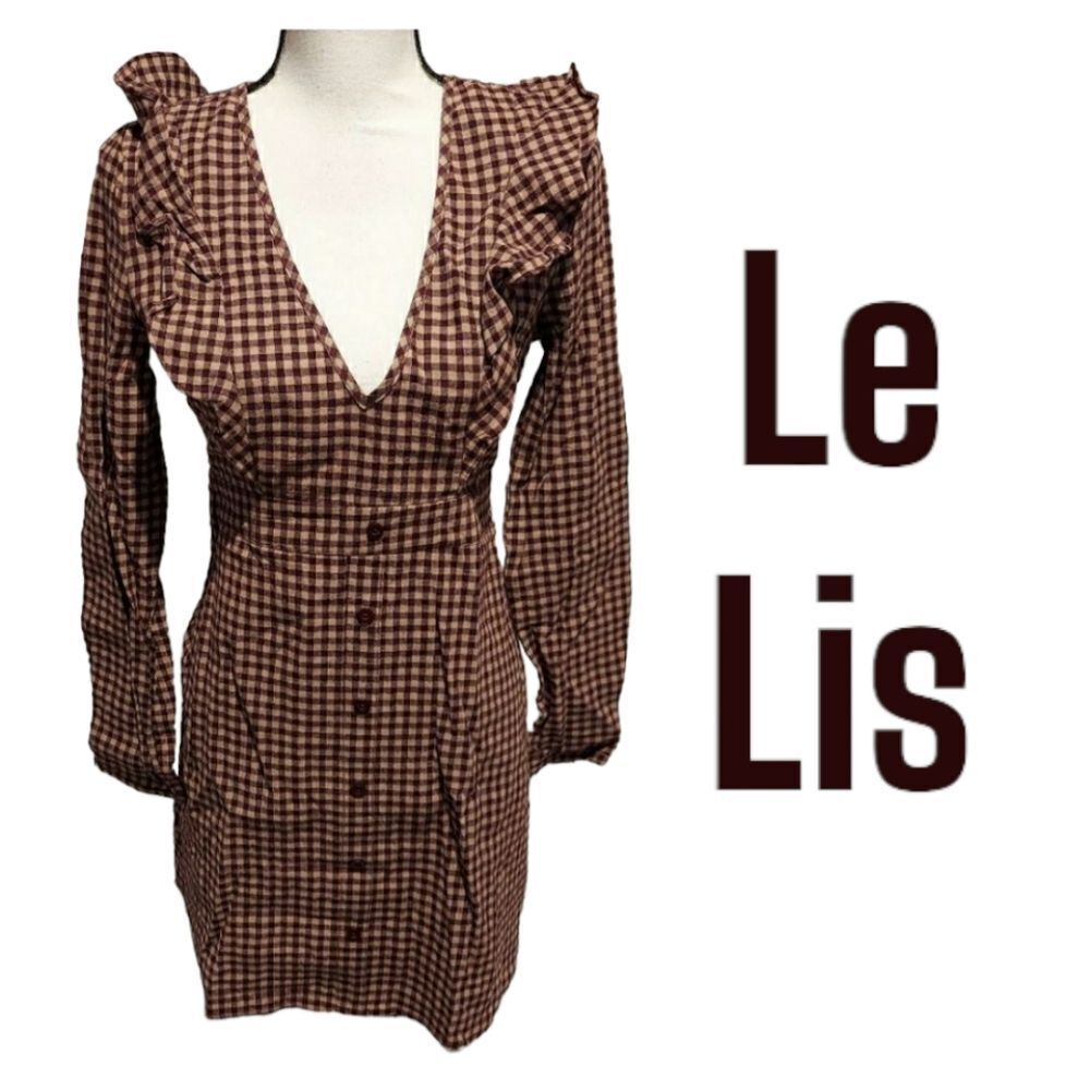 Le lis checkered dress New with tags womens size small